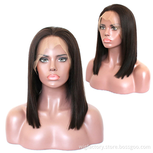 the popular short frontal bob ,13*4 lace frontal short bob wig,good quality pure human hair bob lace front wig